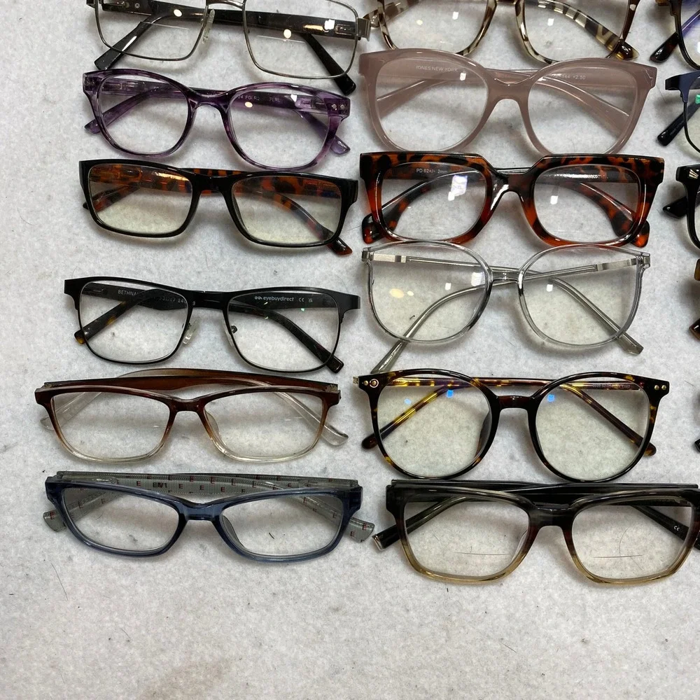 Lot Of 20 Mixed Brand Reading & Blue Light Glasses Unisex OS Multicolor Bundle